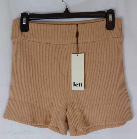 Lett Gotland Knit Bike Shorts in Nude Loungewear Ribbed NWT Like Skims. - Picture 4 of 6